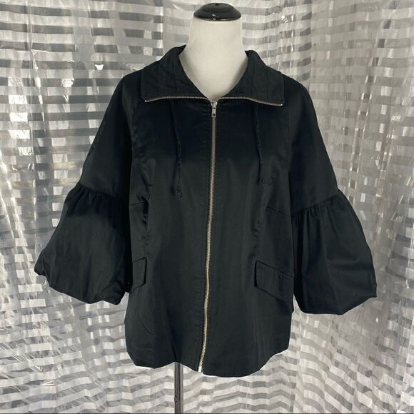 NYCC Black Zip Up Lantern Sleeve Jacket - Picture 1 of 9